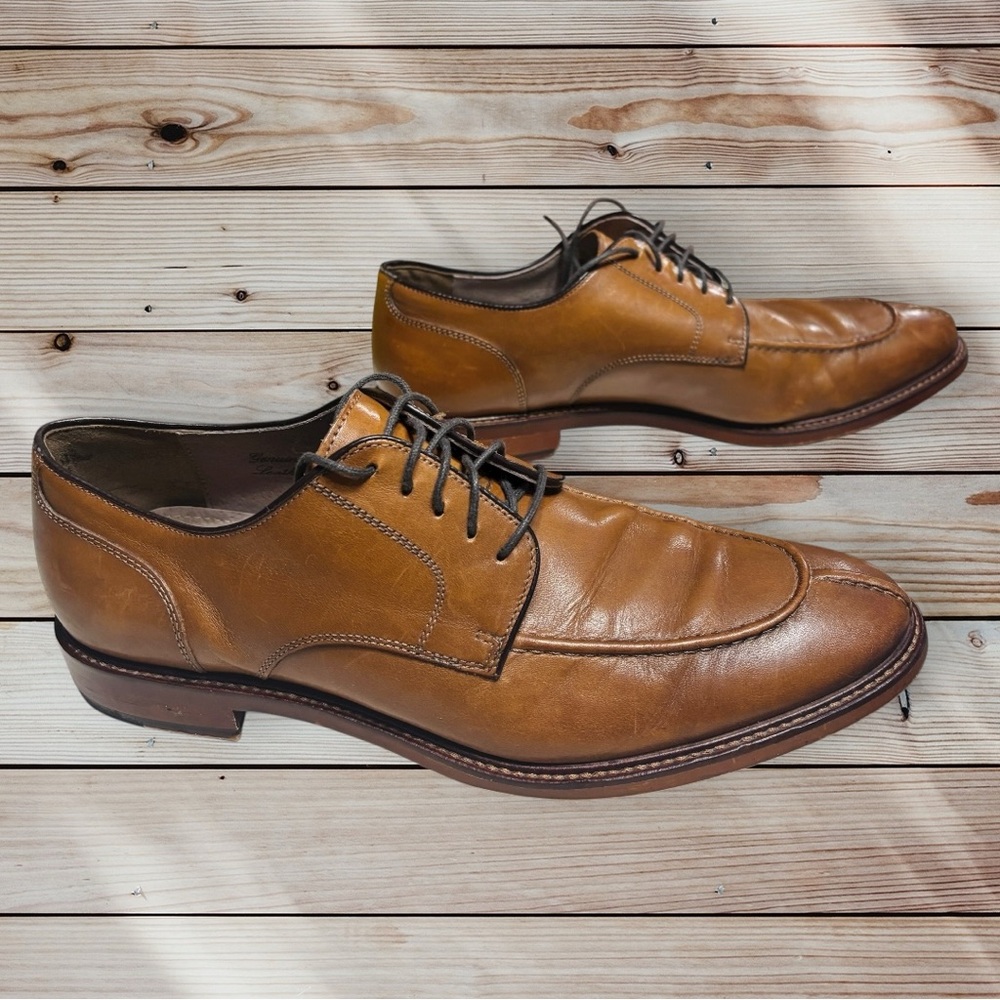 Joseph Abboud Mens Size 10 Brown Italian Leather Split Toe Shoes